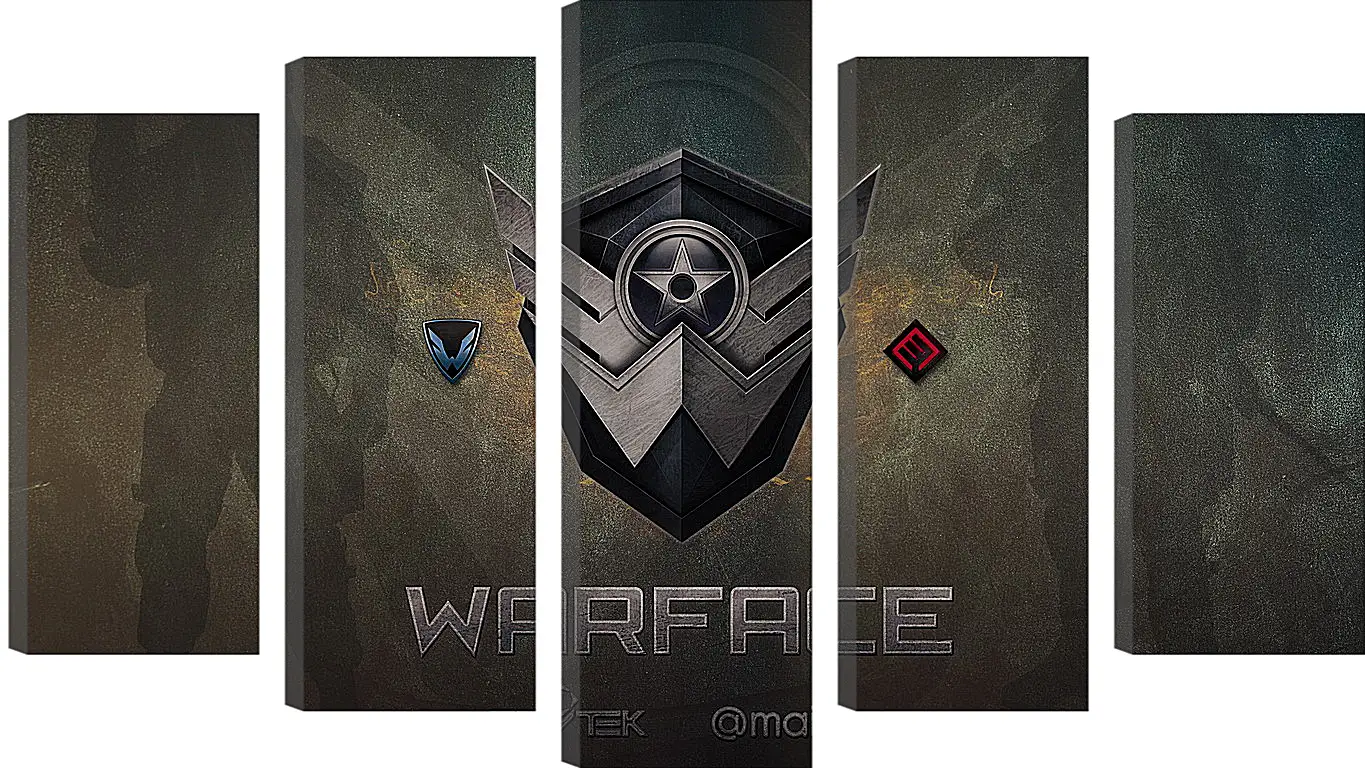 Модульная картина - wf, warface, logo
