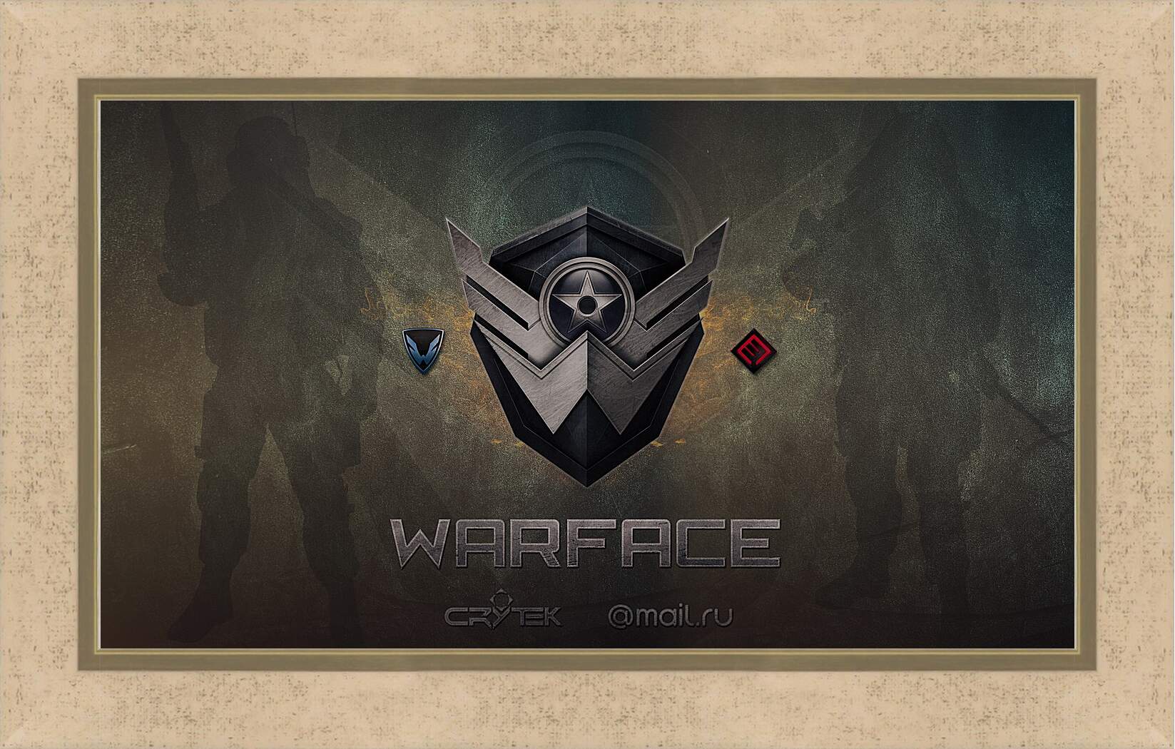 Картина в раме - wf, warface, logo
