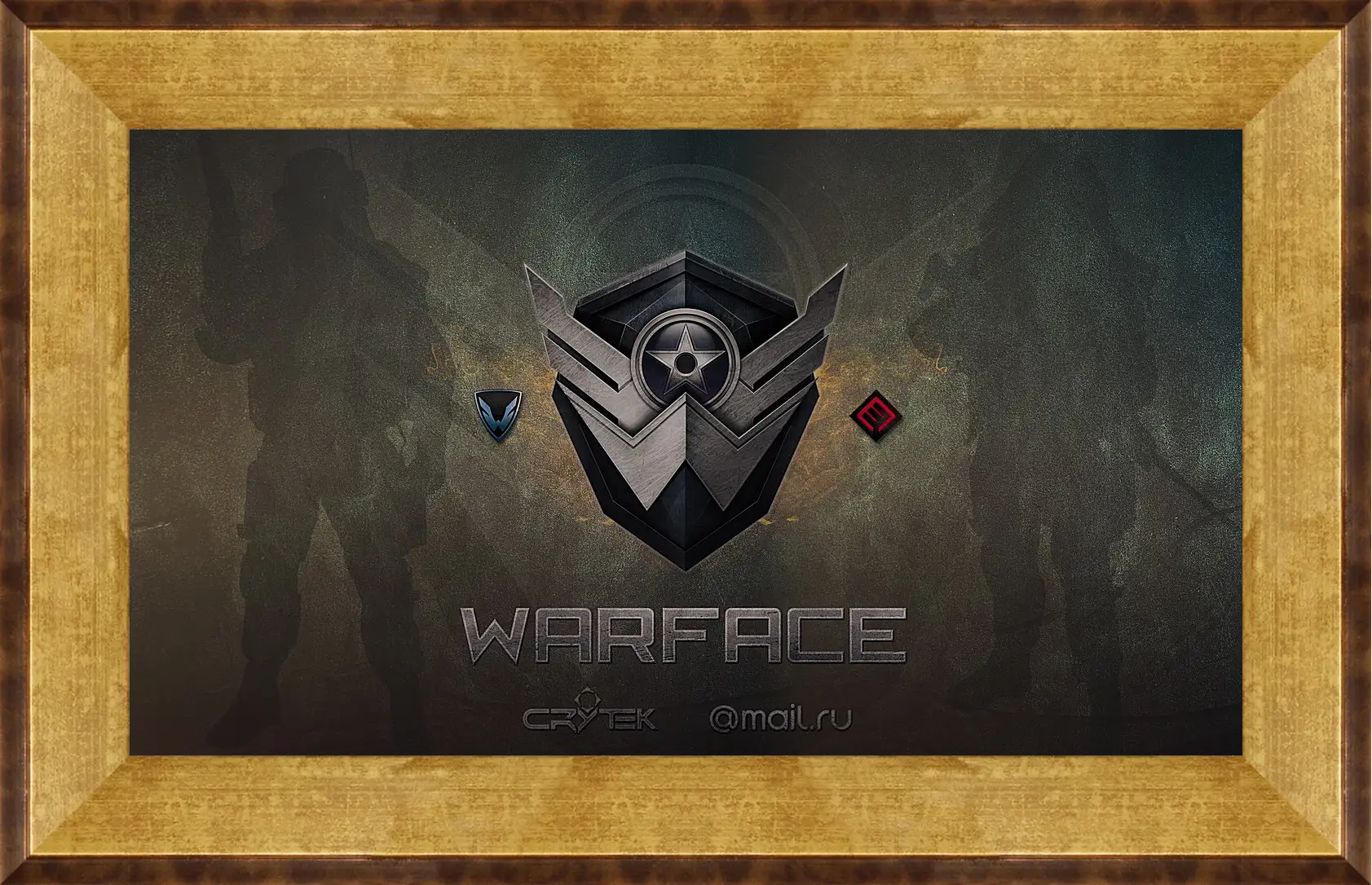 Картина в раме - wf, warface, logo
