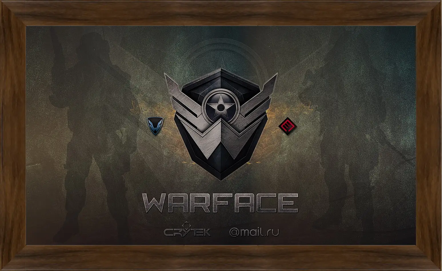 Картина в раме - wf, warface, logo
