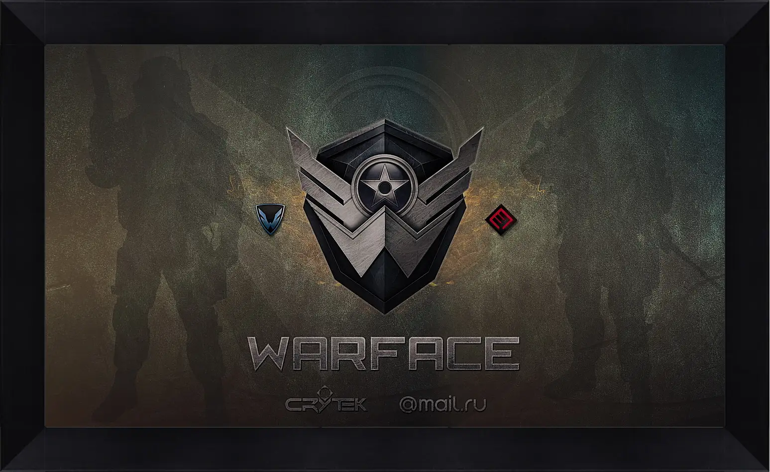 Картина в раме - wf, warface, logo
