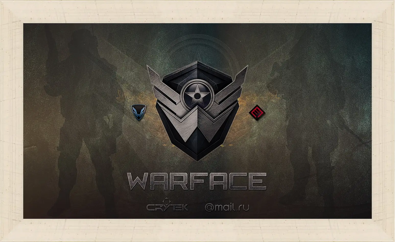 Картина в раме - wf, warface, logo
