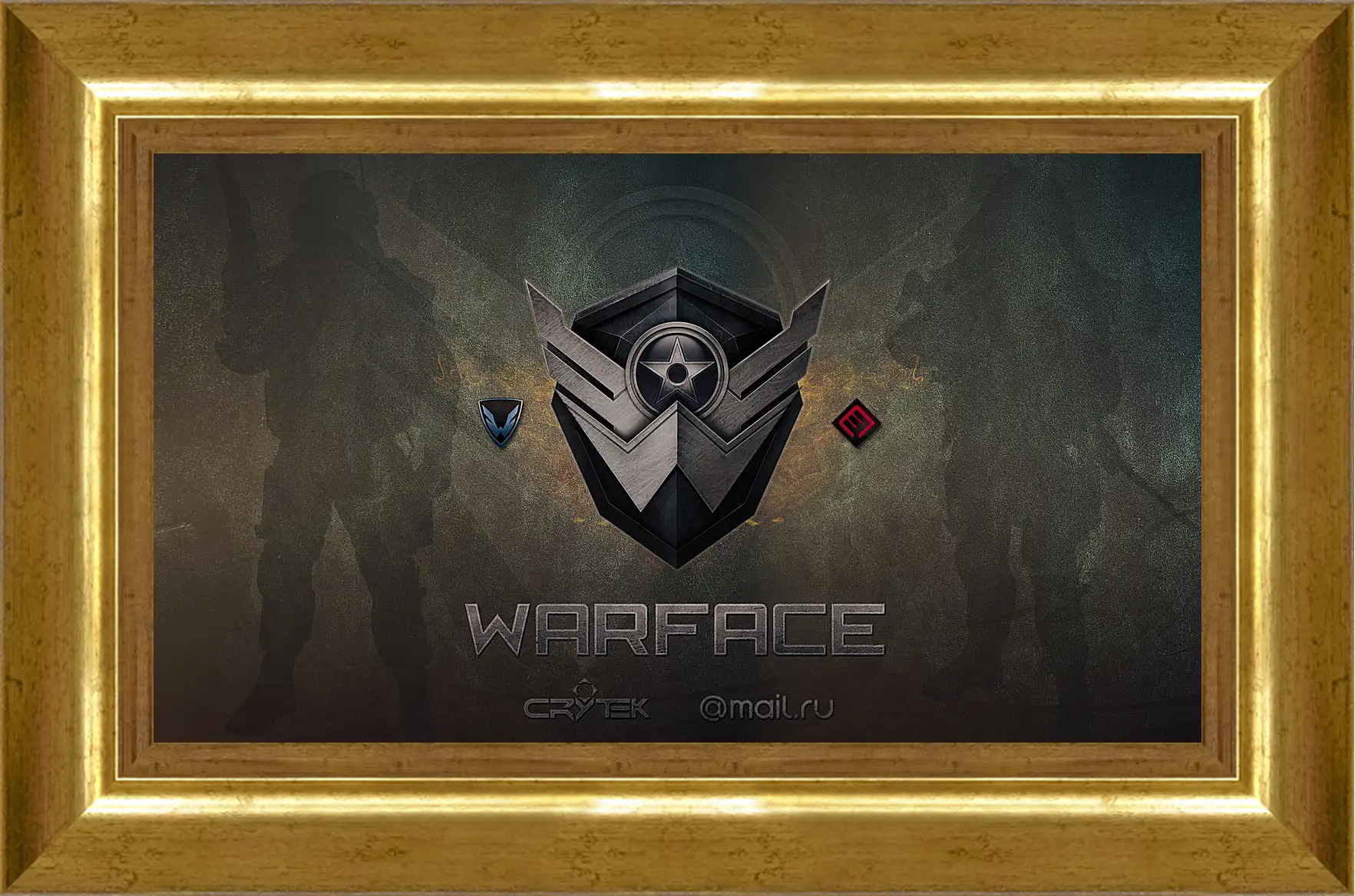 Картина в раме - wf, warface, logo
