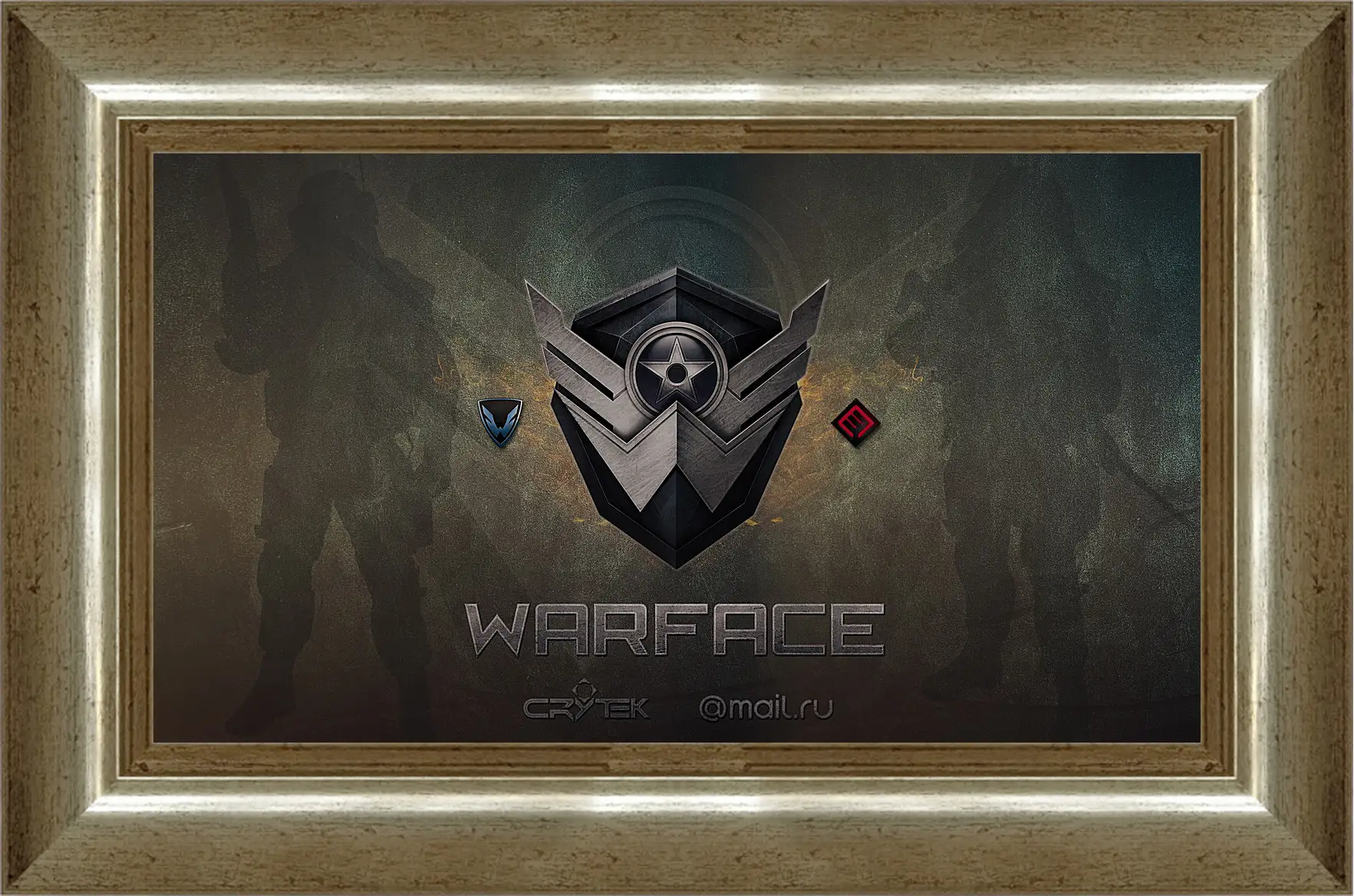 Картина в раме - wf, warface, logo
