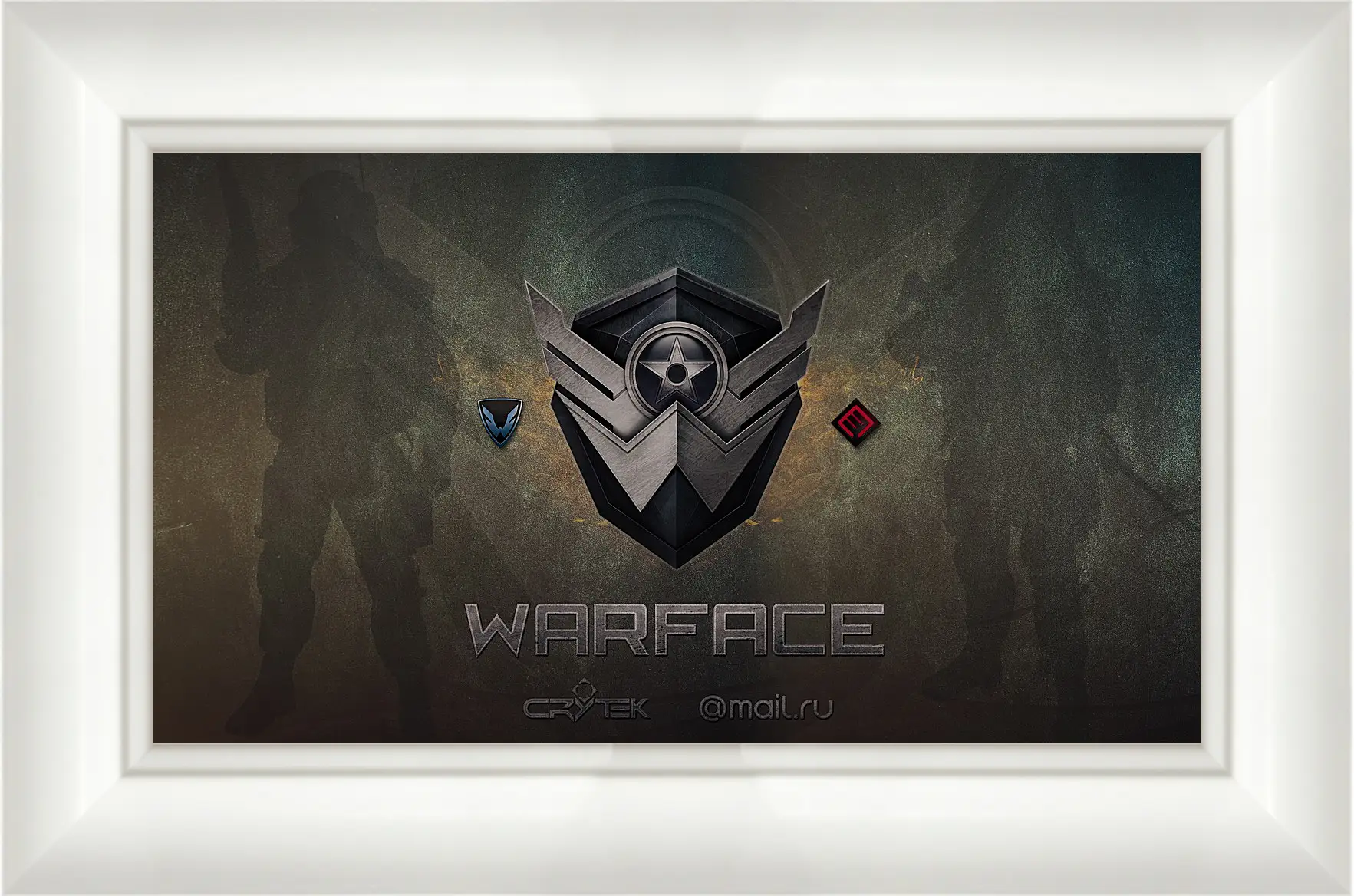 Картина в раме - wf, warface, logo
