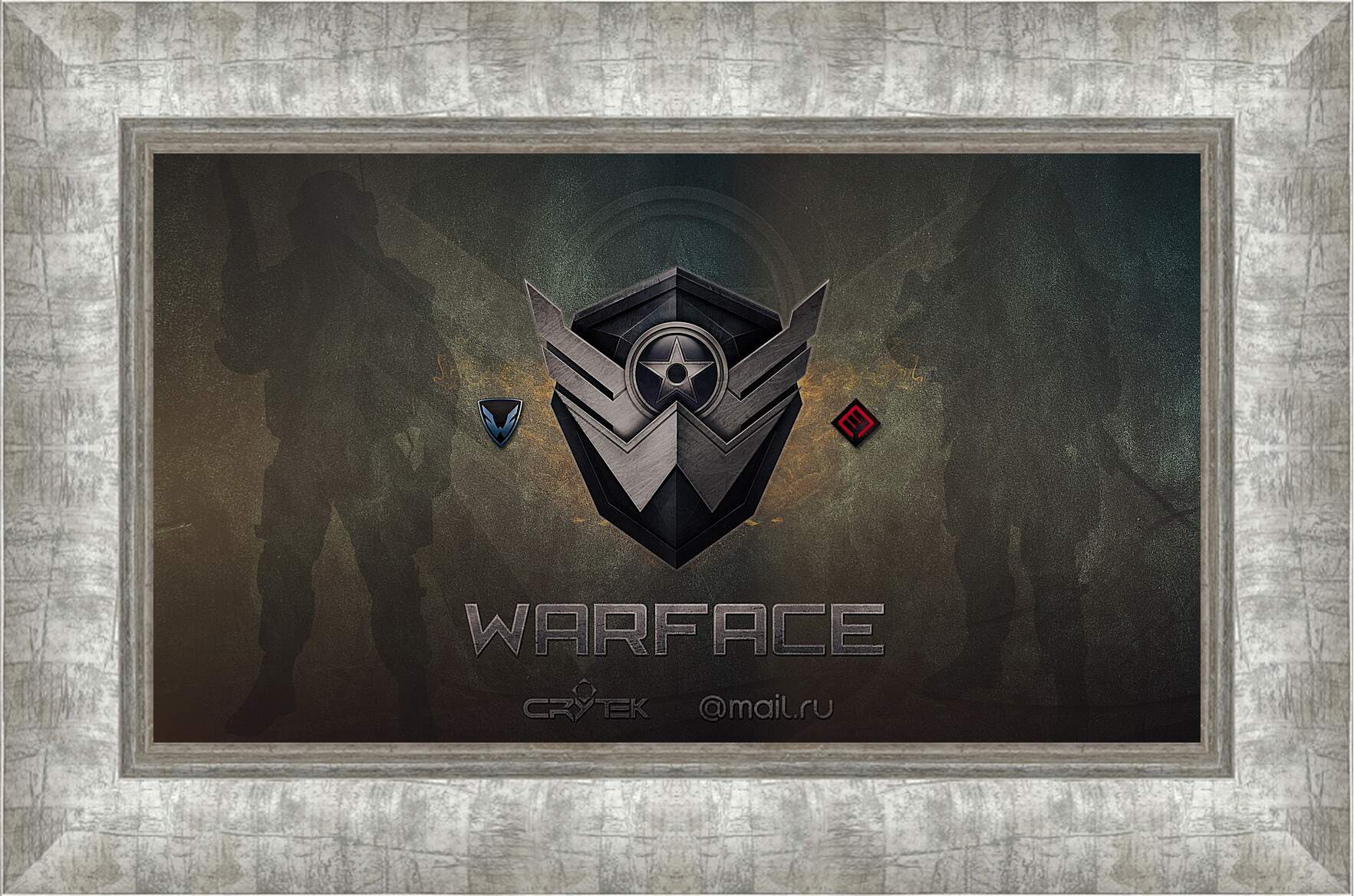 Картина в раме - wf, warface, logo
