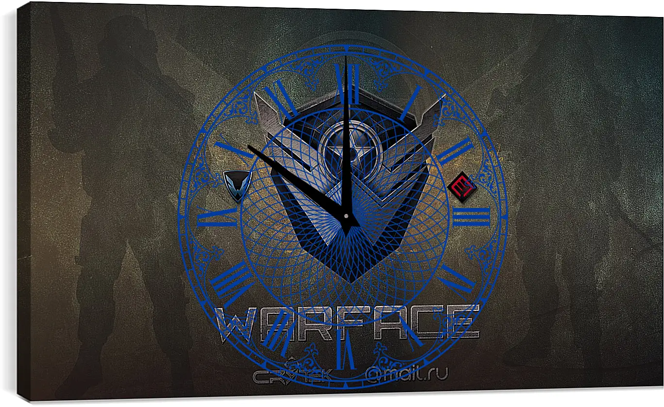 Часы картина - wf, warface, logo
