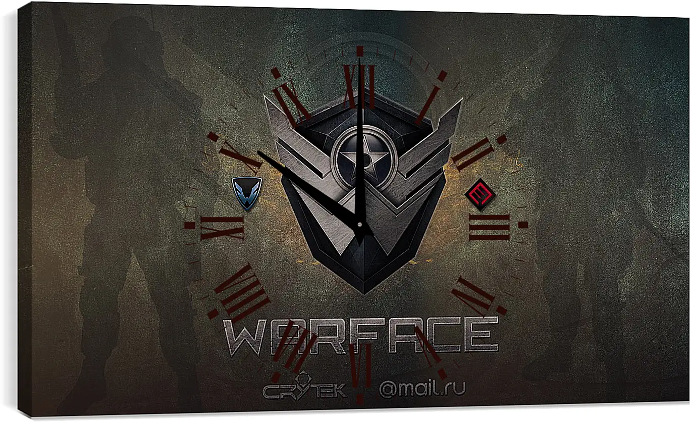 Часы картина - wf, warface, logo
