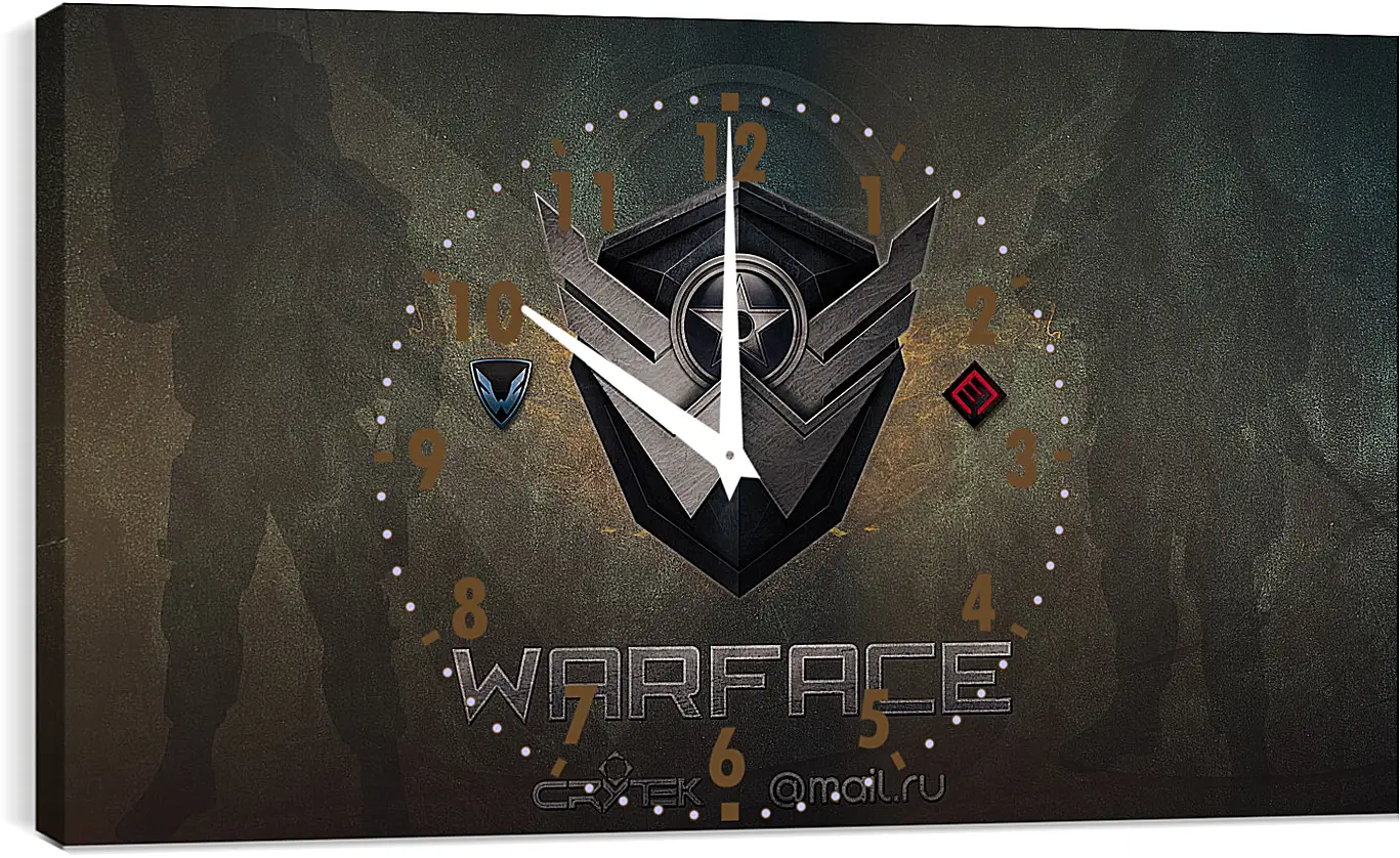 Часы картина - wf, warface, logo
