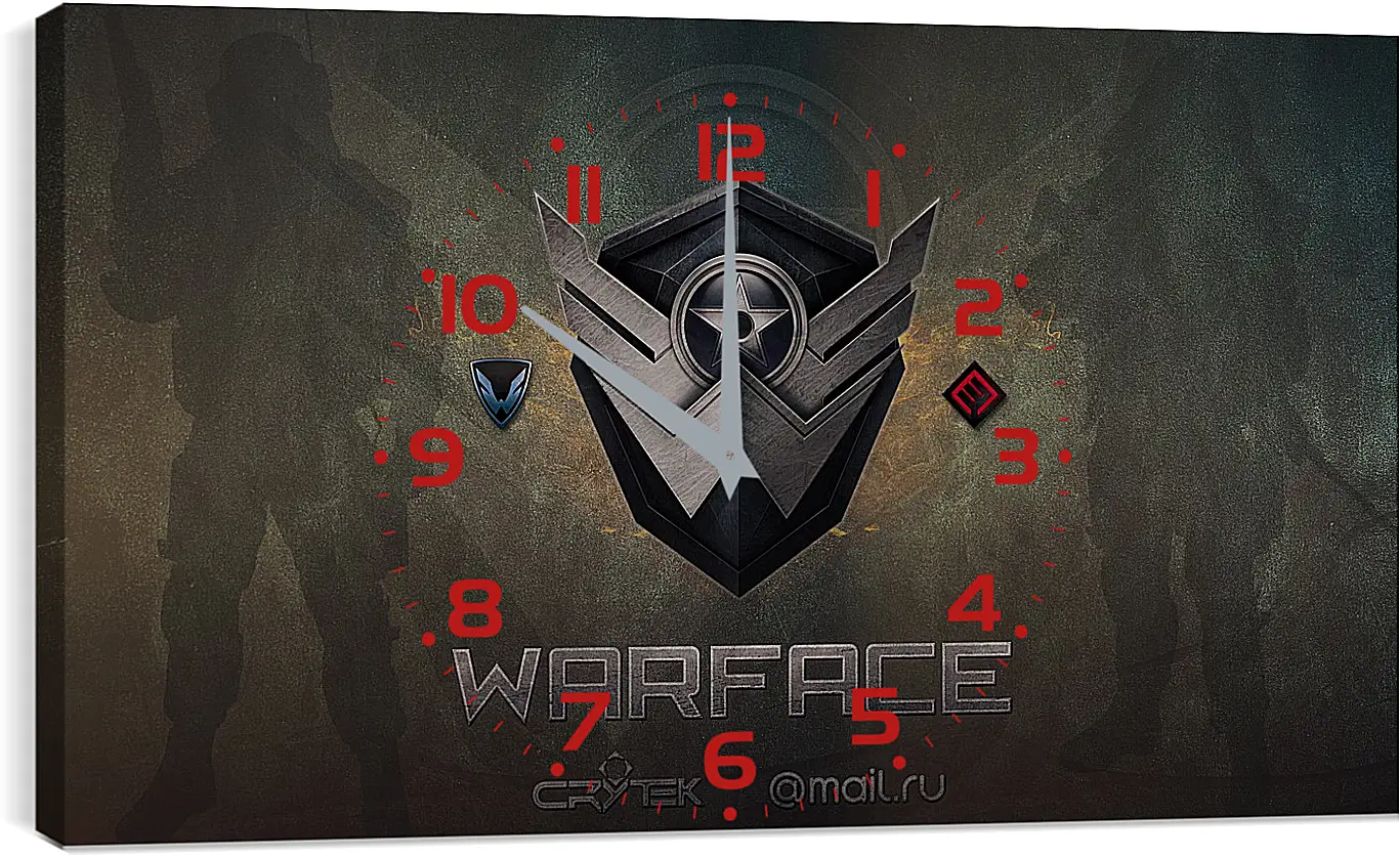 Часы картина - wf, warface, logo
