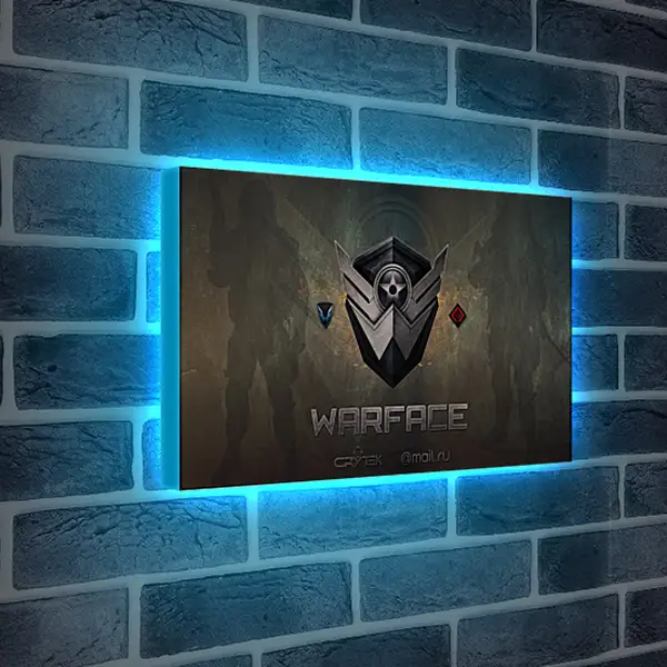 Лайтбокс световая панель - wf, warface, logo
