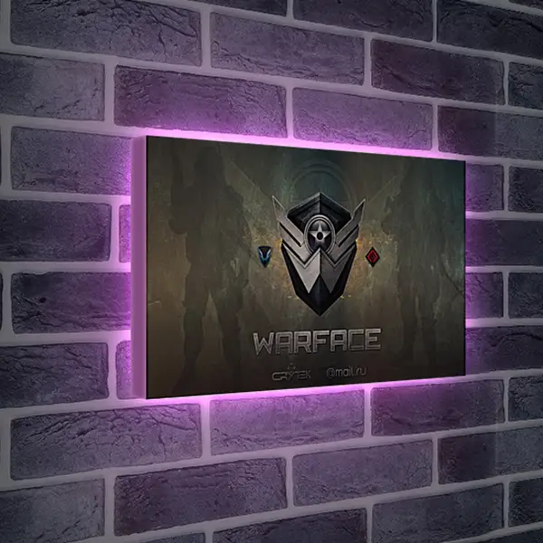 Лайтбокс световая панель - wf, warface, logo
