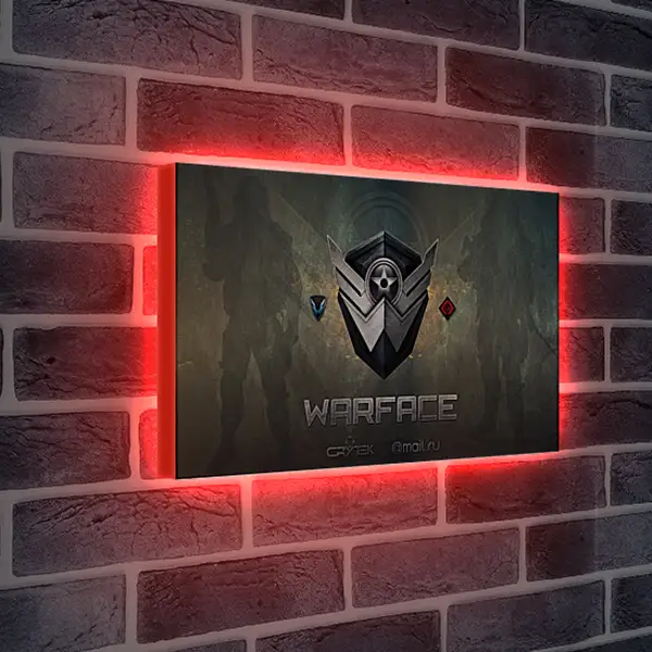 Лайтбокс световая панель - wf, warface, logo
