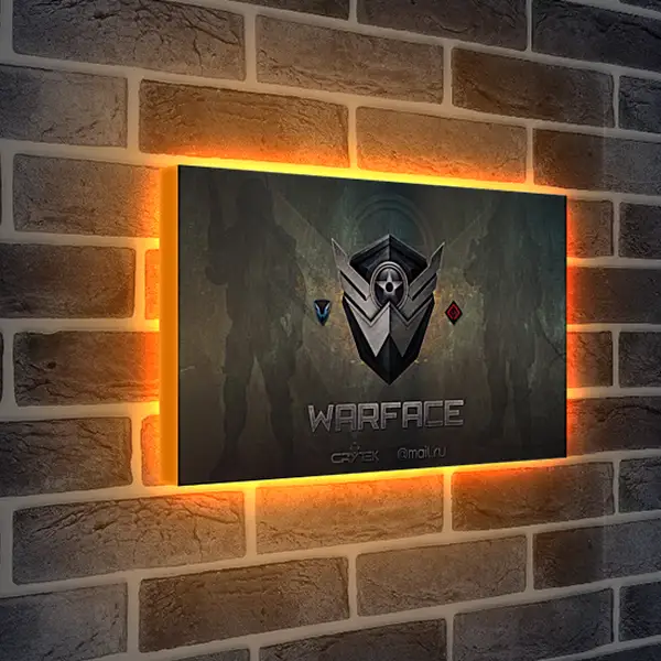 Лайтбокс световая панель - wf, warface, logo
