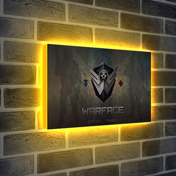 Лайтбокс световая панель - wf, warface, logo
