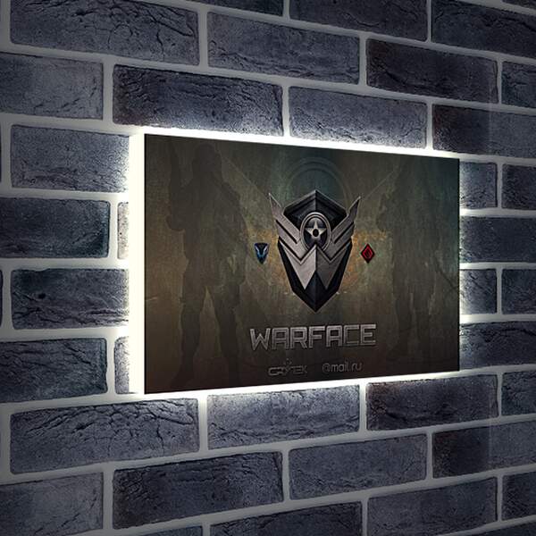 Лайтбокс световая панель - wf, warface, logo
