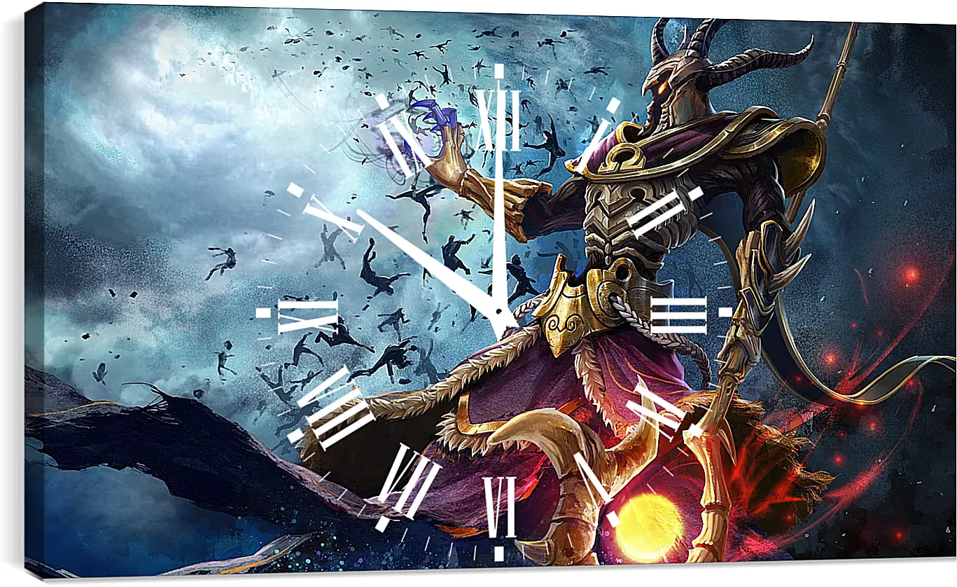 Часы картина - smite, hades, art
