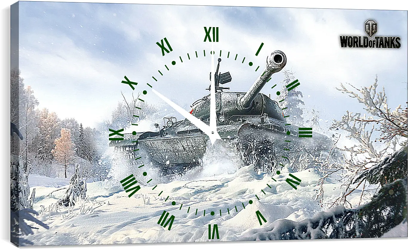 Часы картина - world of tanks, wargaming net, wot