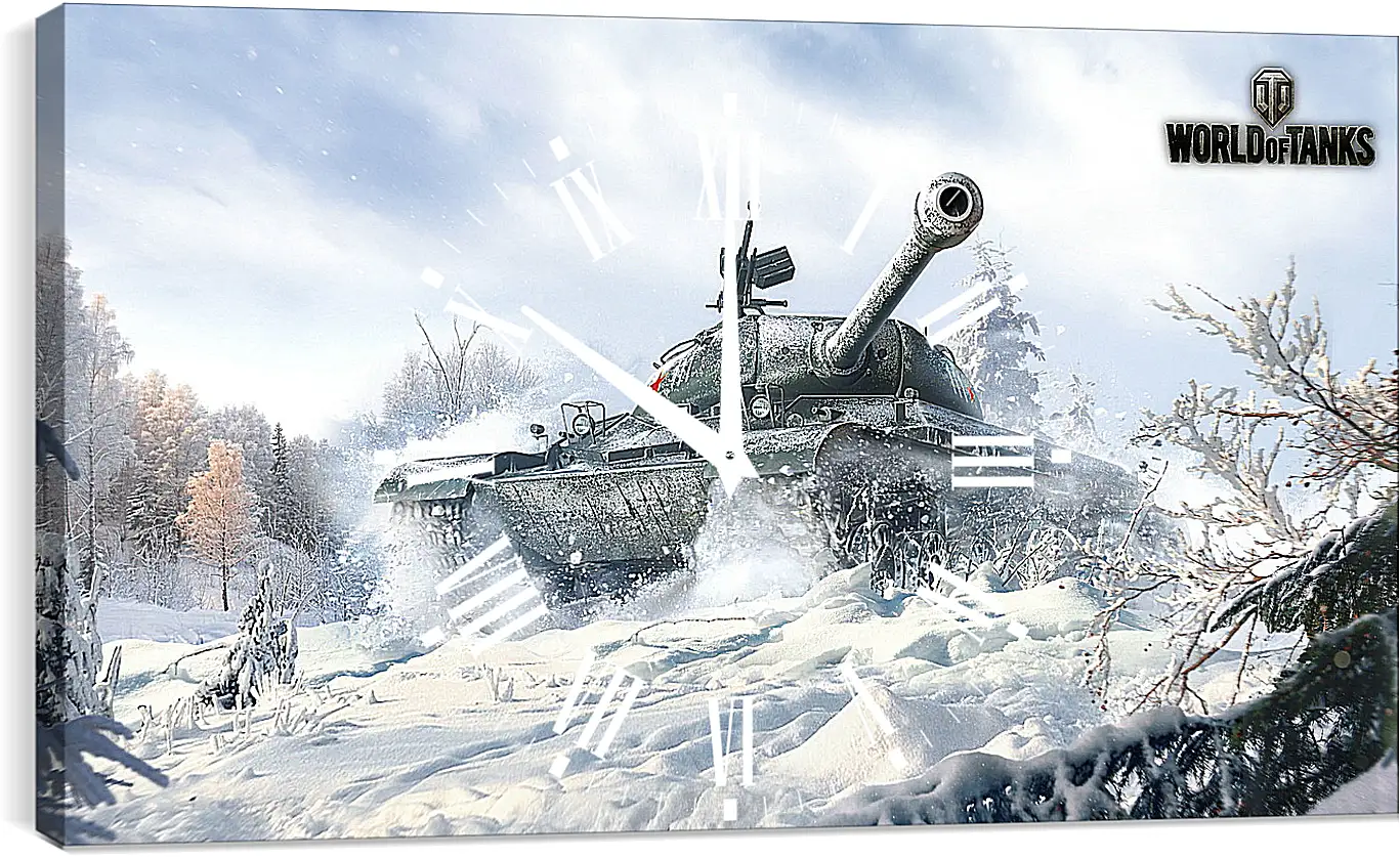 Часы картина - world of tanks, wargaming net, wot