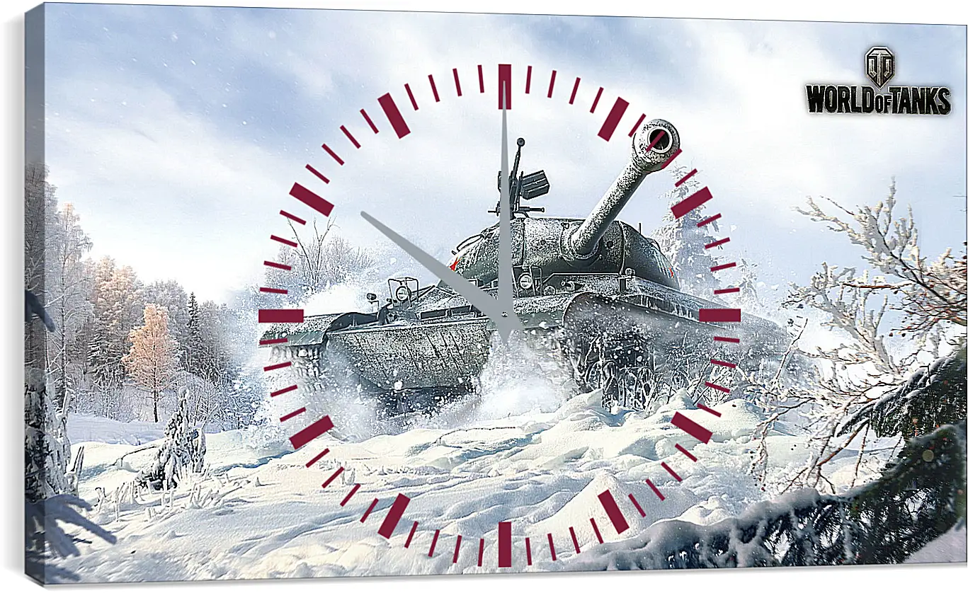 Часы картина - world of tanks, wargaming net, wot