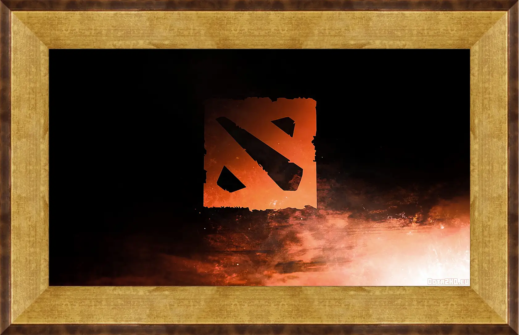 Картина в раме - dota 2, logo, art