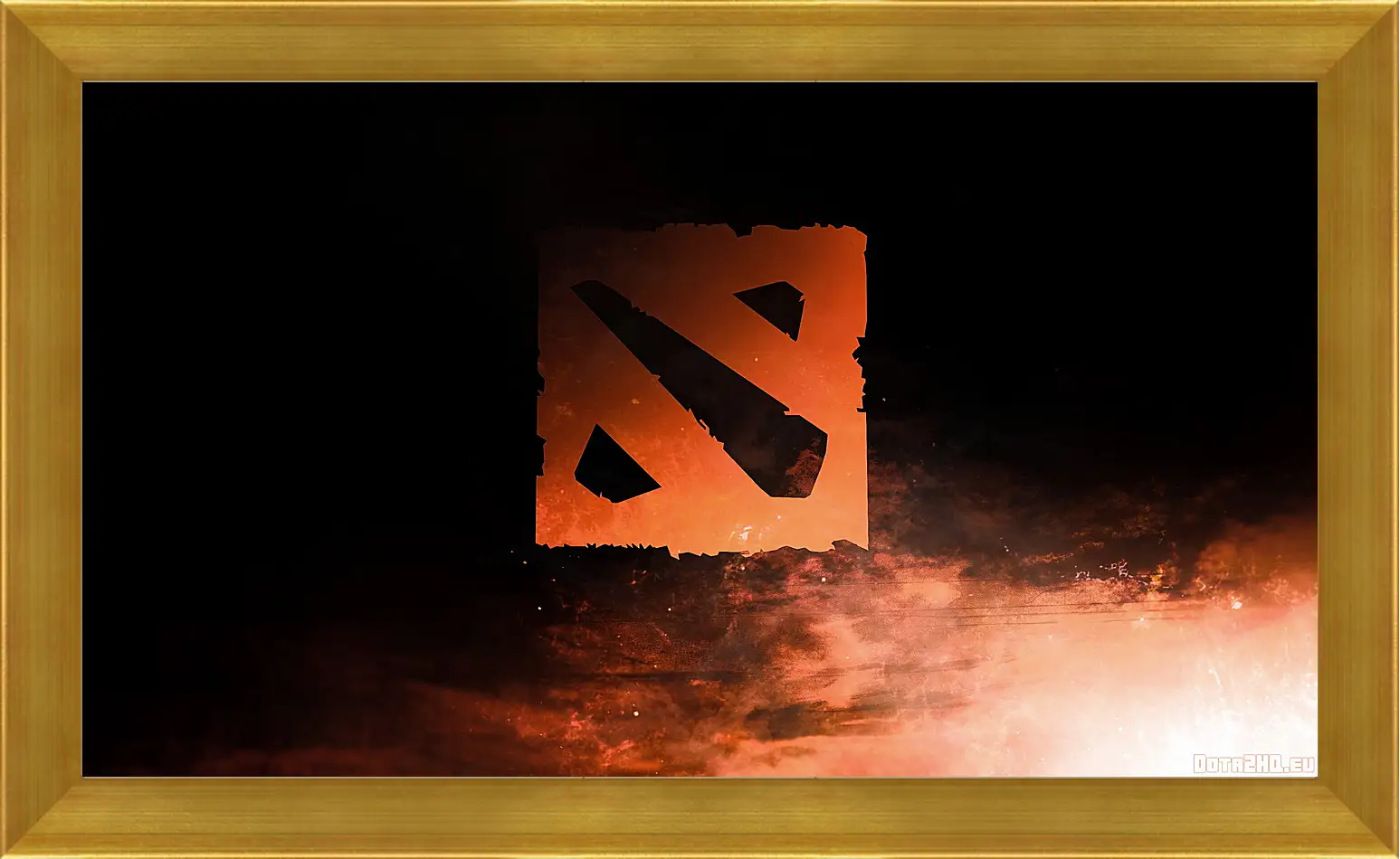 Картина в раме - dota 2, logo, art