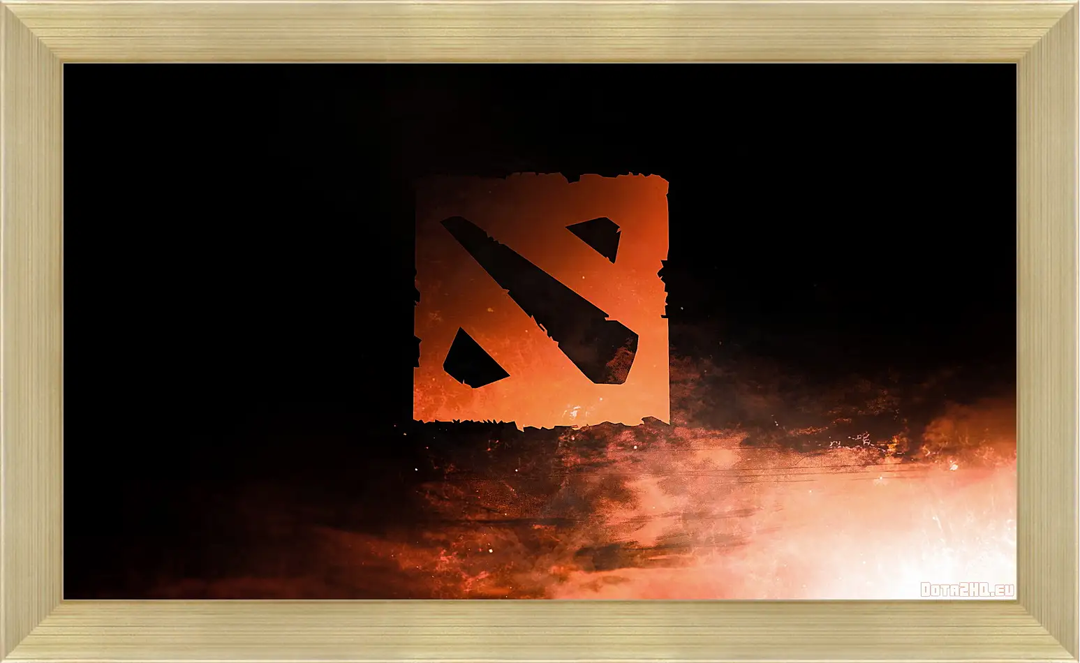 Картина в раме - dota 2, logo, art