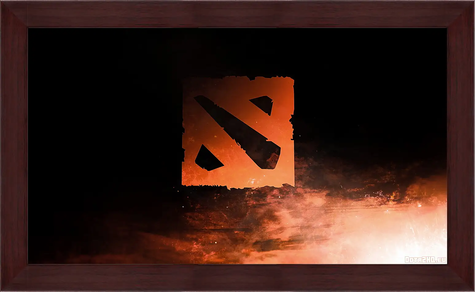 Картина в раме - dota 2, logo, art