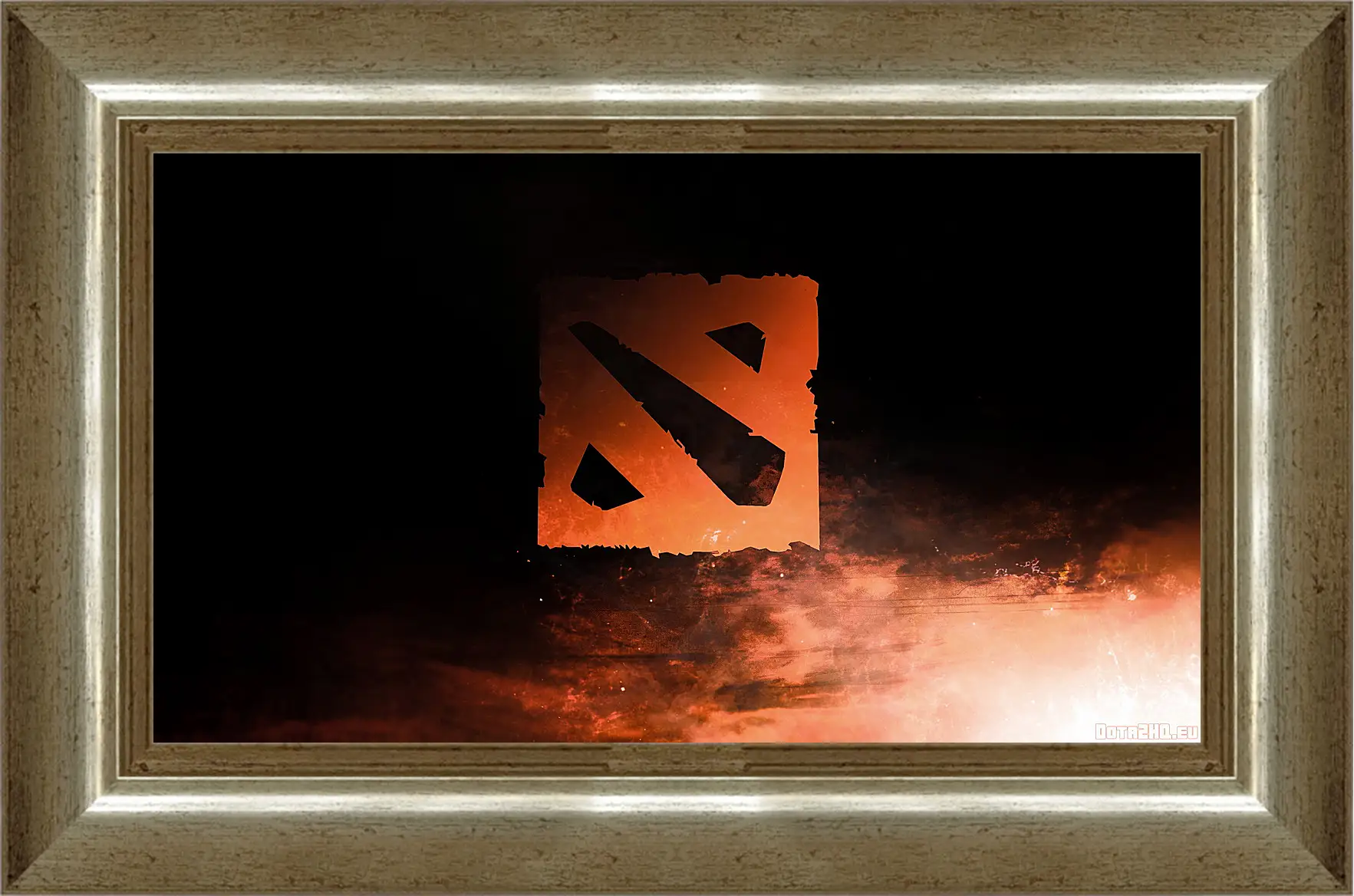 Картина в раме - dota 2, logo, art