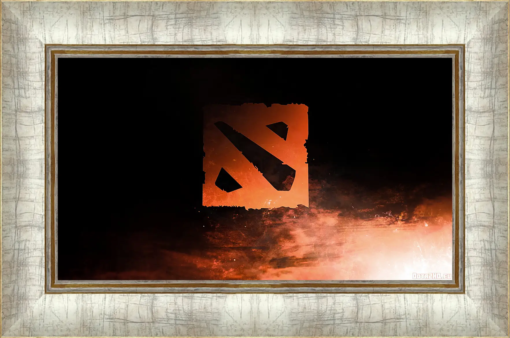 Картина в раме - dota 2, logo, art