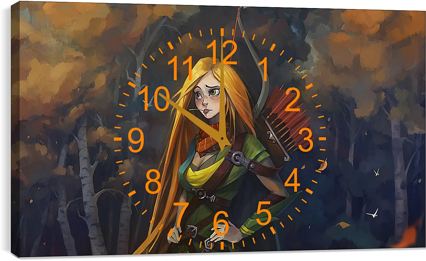 Часы картина - windrunner, dota 2, art
