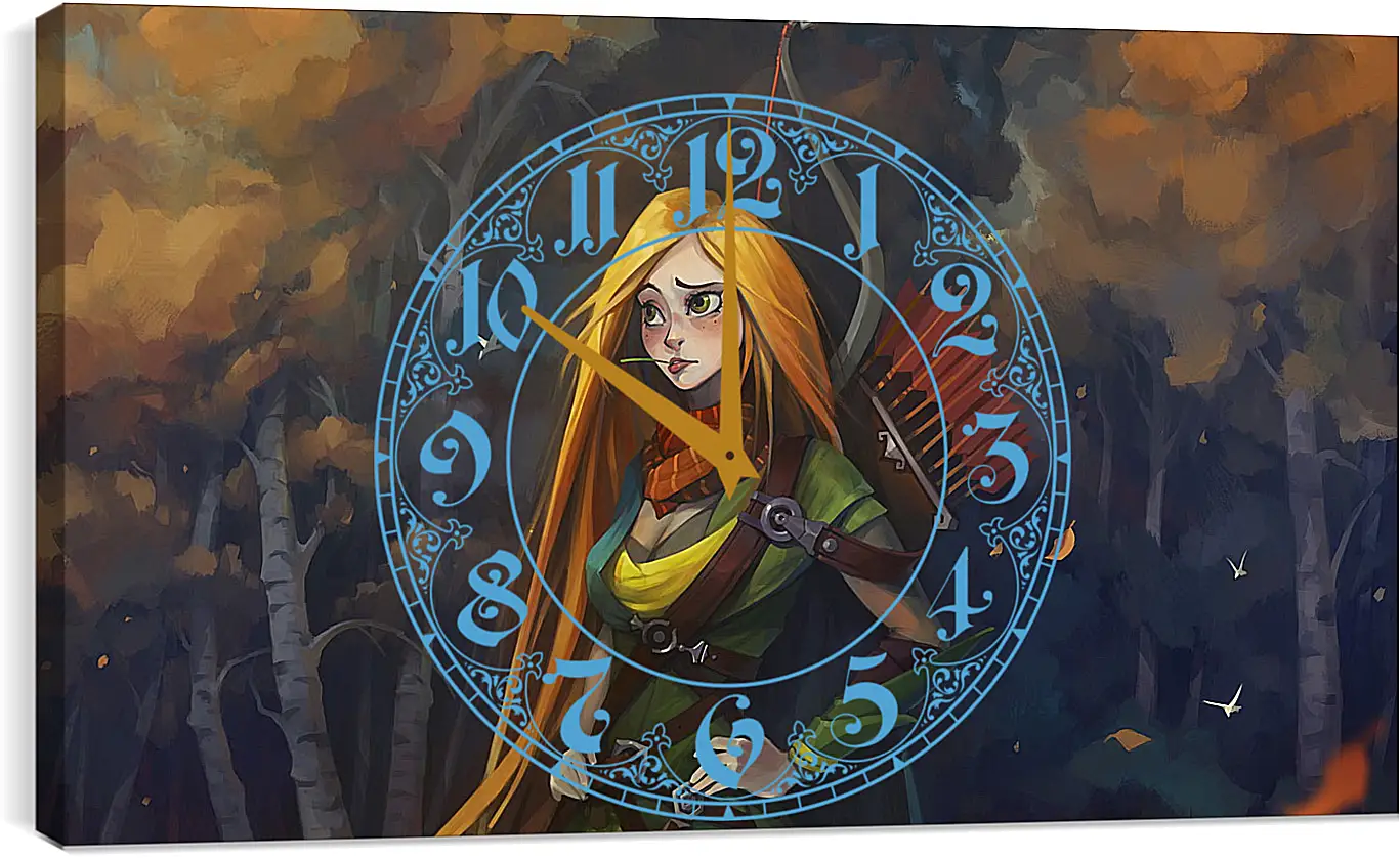 Часы картина - windrunner, dota 2, art
