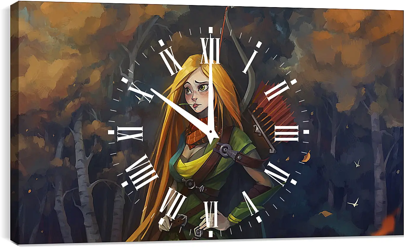 Часы картина - windrunner, dota 2, art
