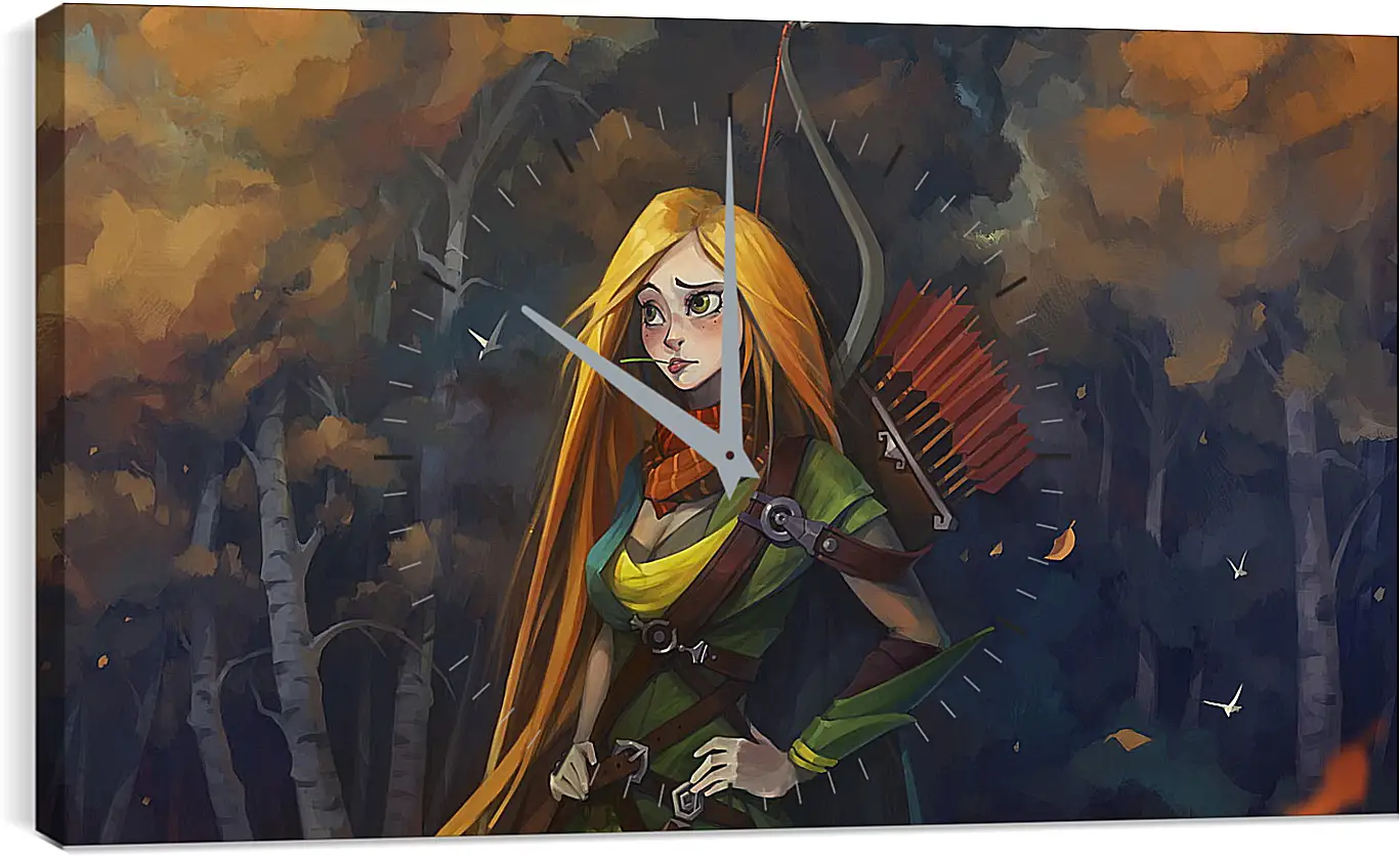 Часы картина - windrunner, dota 2, art
