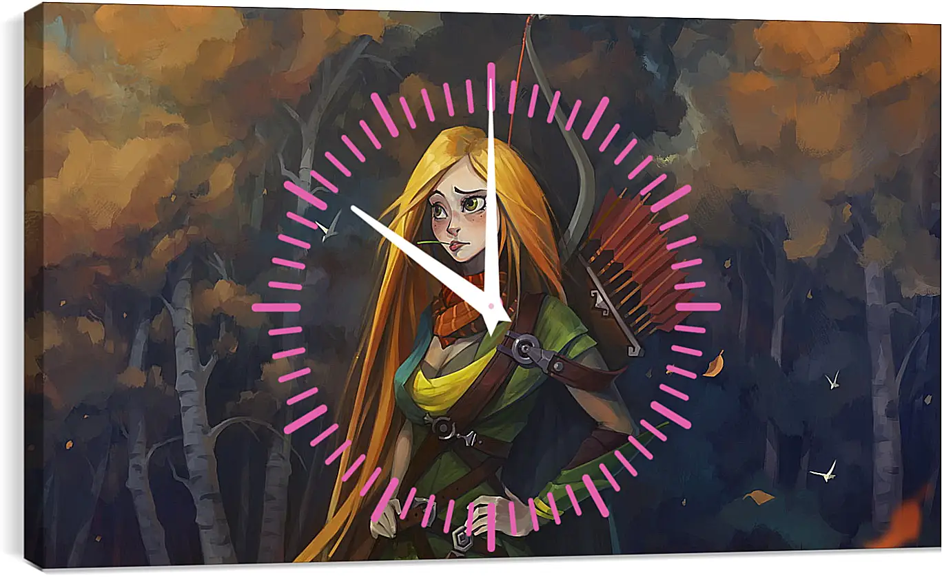 Часы картина - windrunner, dota 2, art
