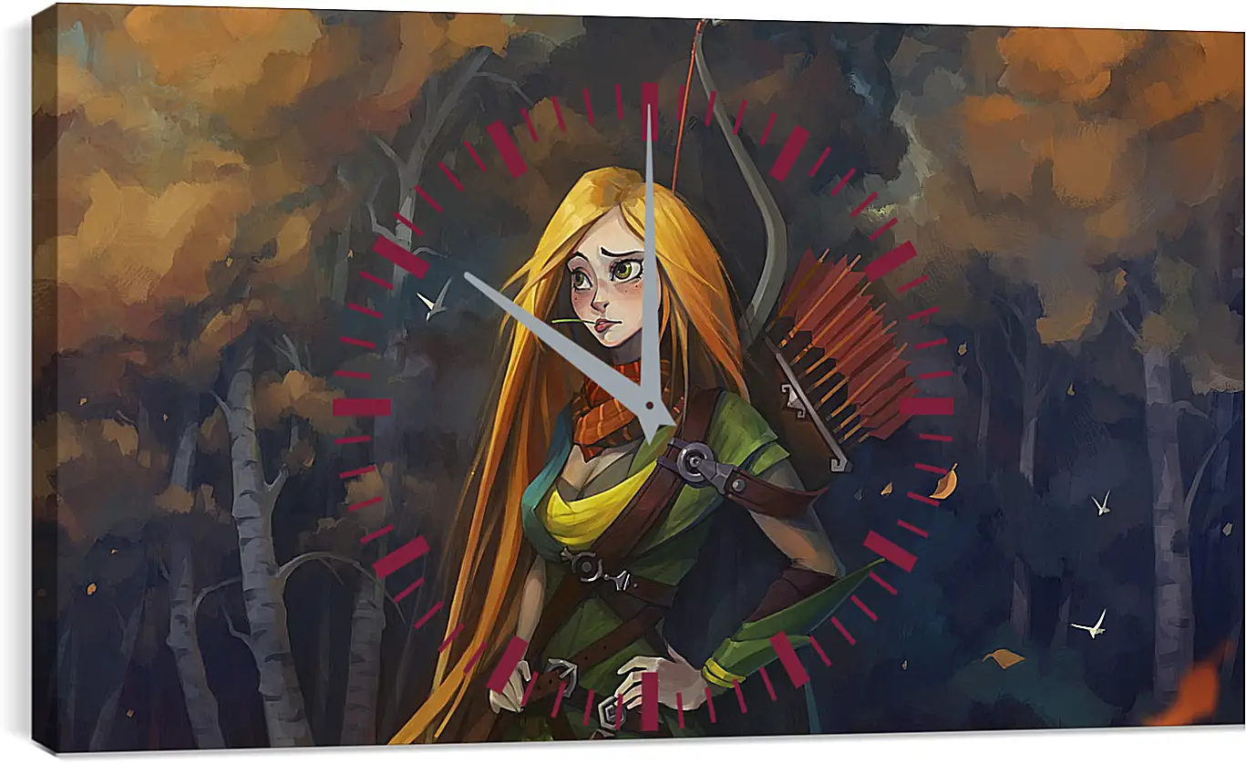 Часы картина - windrunner, dota 2, art
