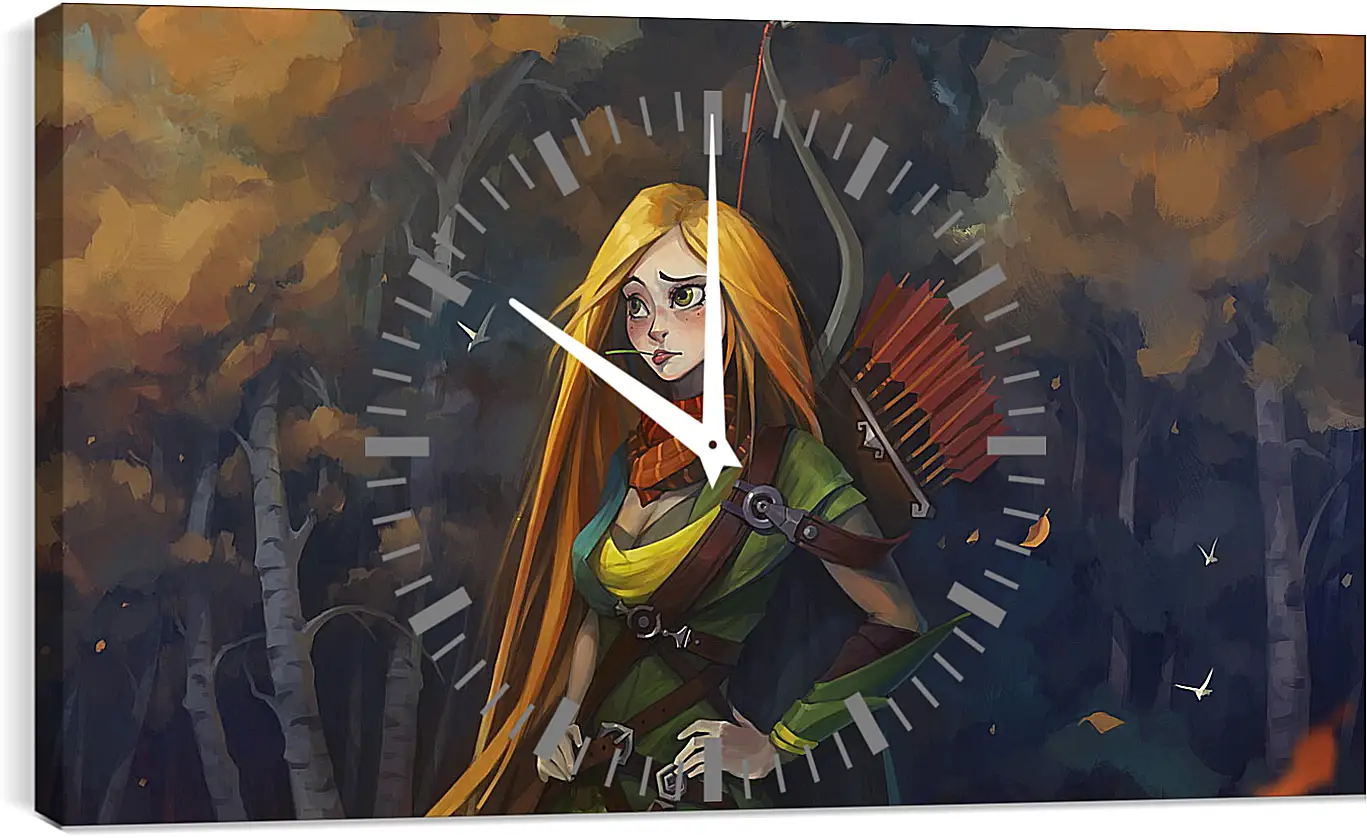 Часы картина - windrunner, dota 2, art
