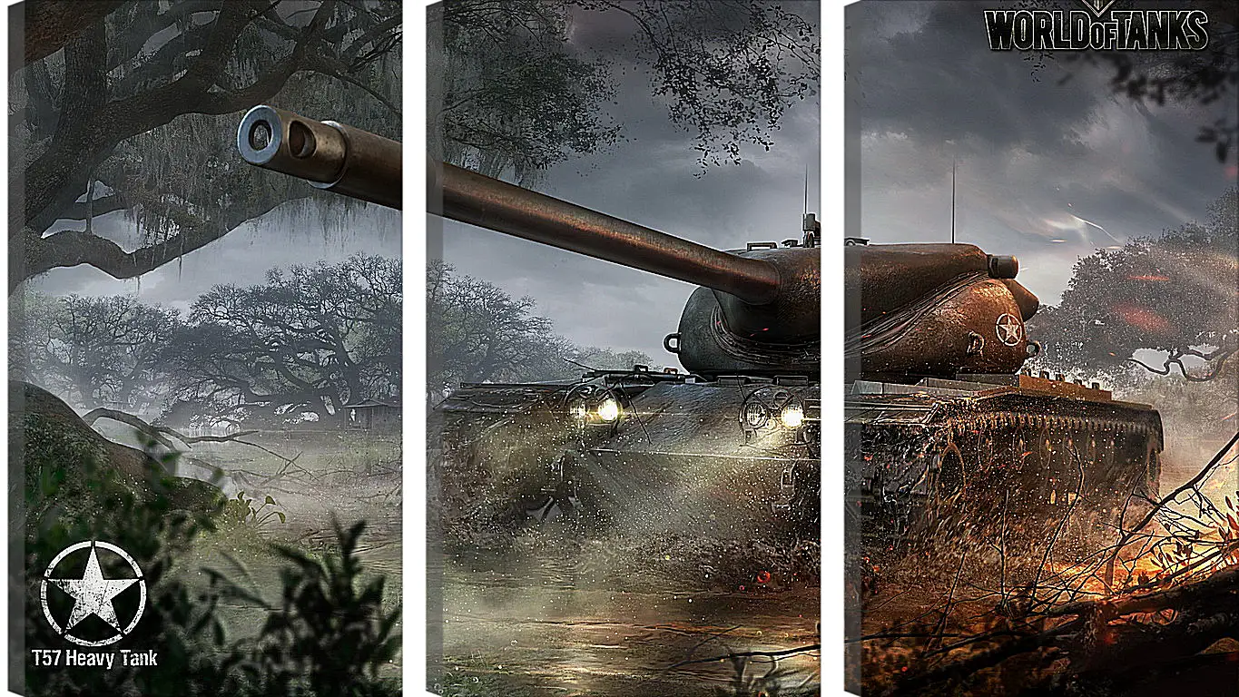 Модульная картина - wargaming net, world of tanks, t57 heavy tank