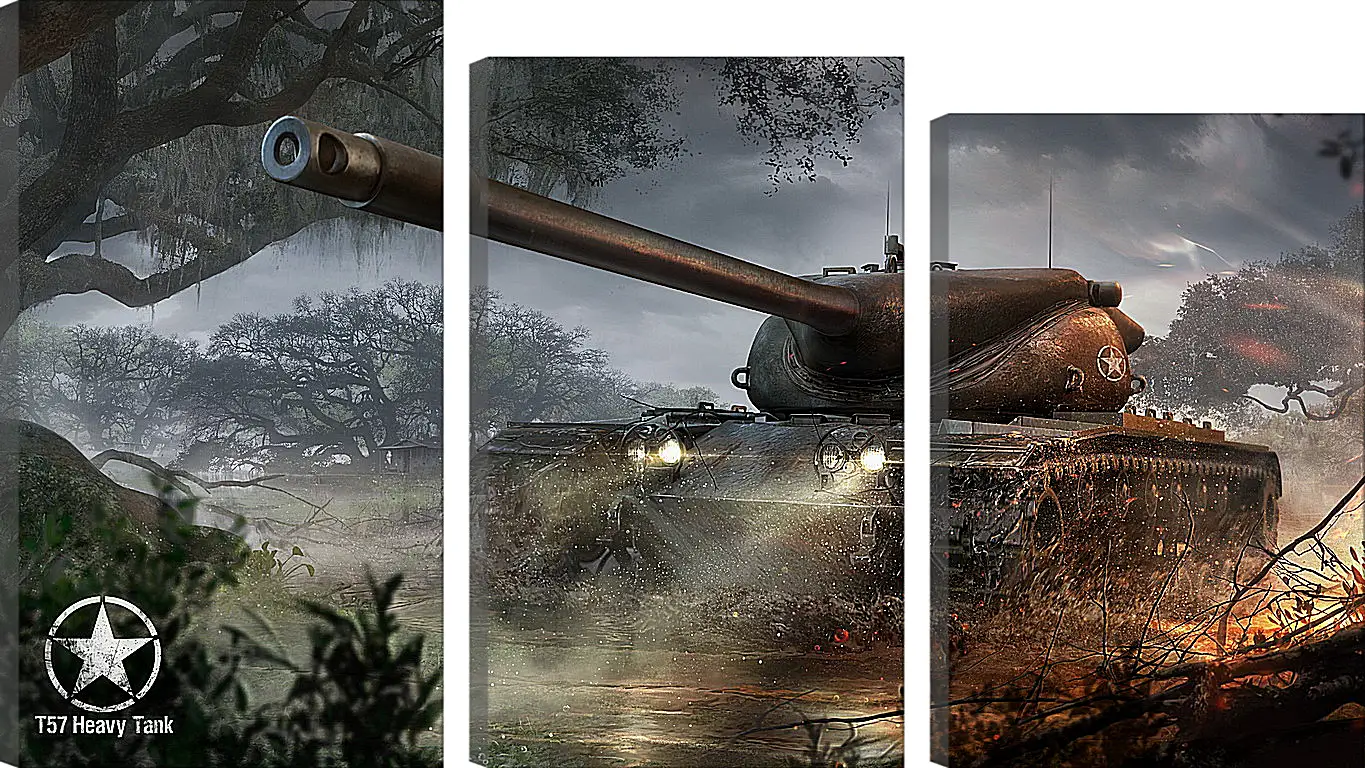 Модульная картина - wargaming net, world of tanks, t57 heavy tank