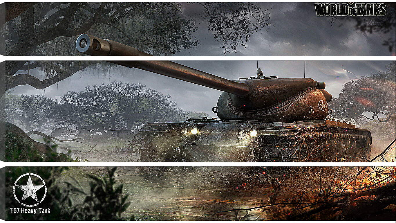 Модульная картина - wargaming net, world of tanks, t57 heavy tank