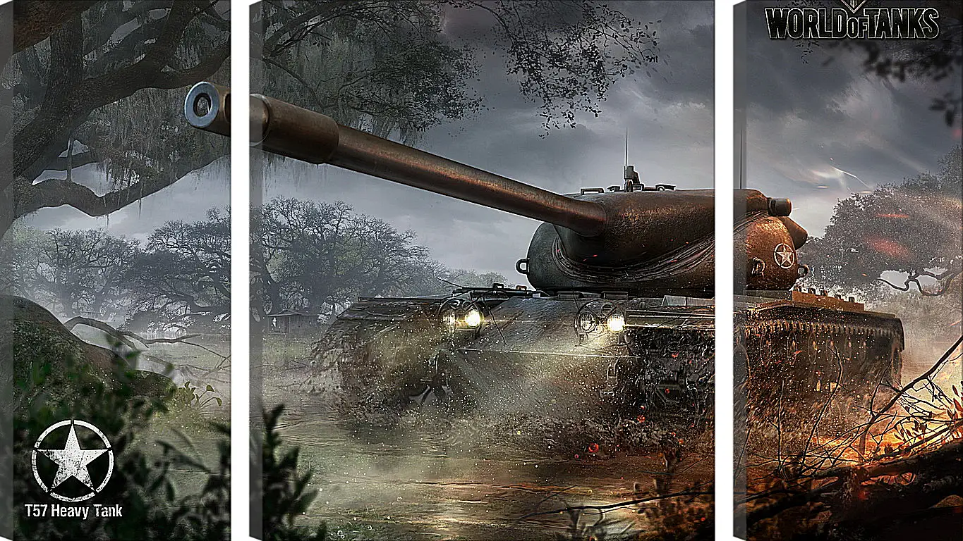 Модульная картина - wargaming net, world of tanks, t57 heavy tank