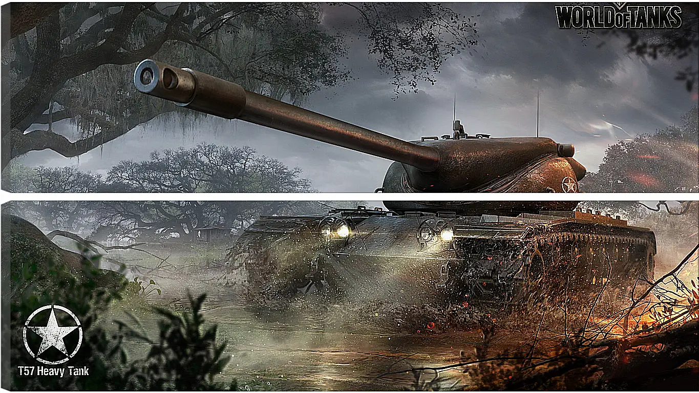 Модульная картина - wargaming net, world of tanks, t57 heavy tank