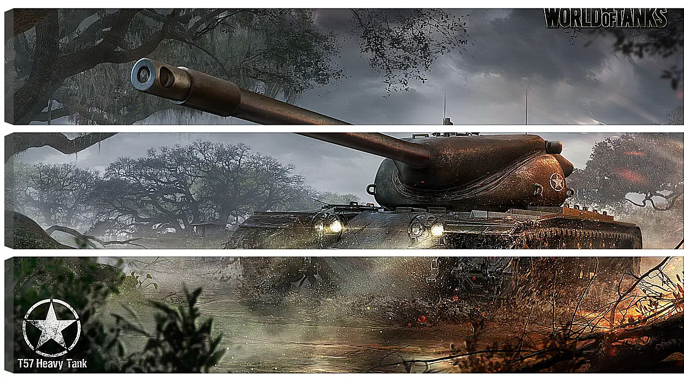 Модульная картина - wargaming net, world of tanks, t57 heavy tank