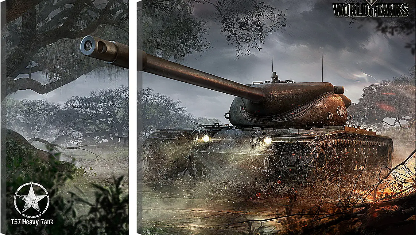 Модульная картина - wargaming net, world of tanks, t57 heavy tank