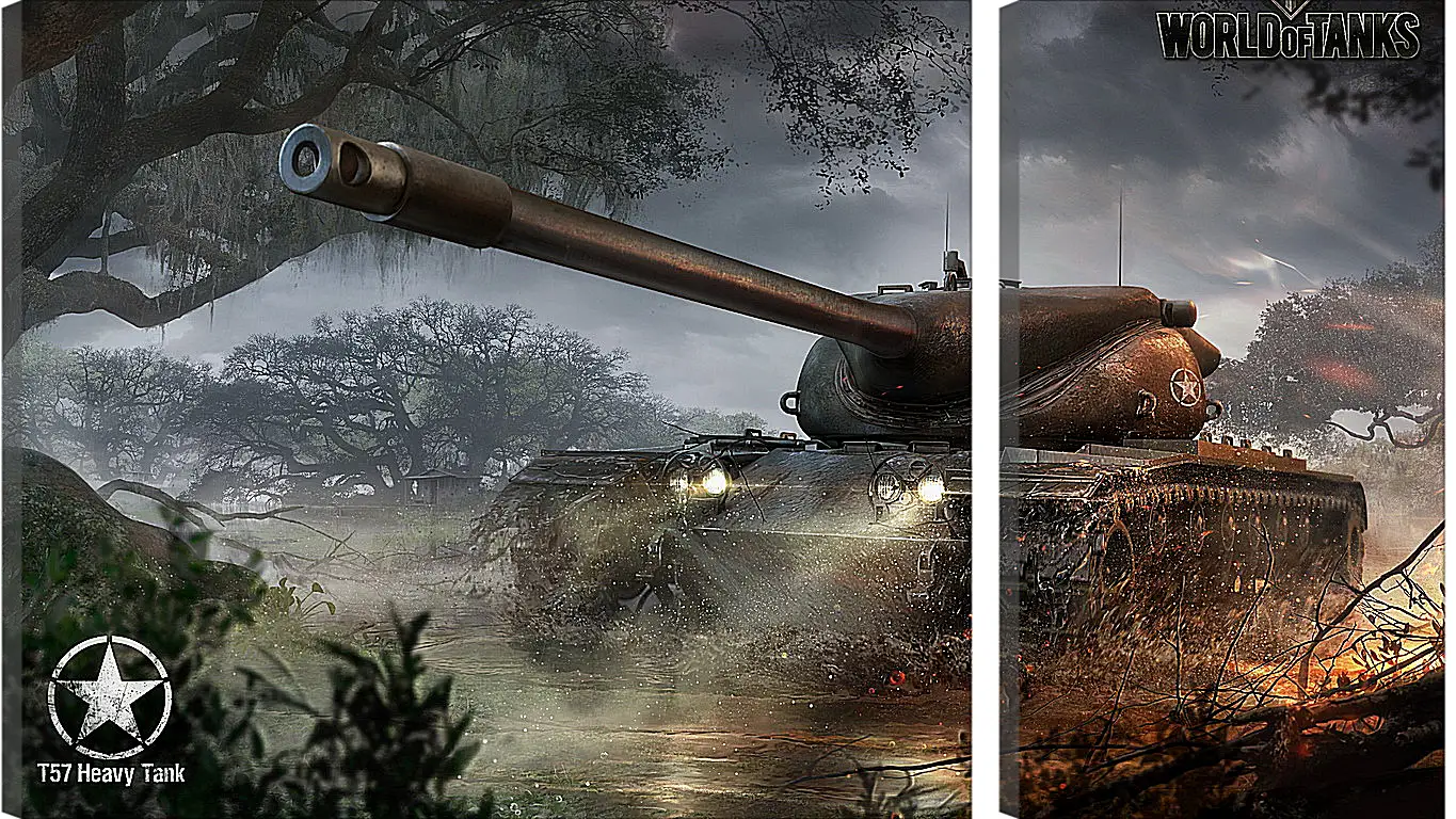 Модульная картина - wargaming net, world of tanks, t57 heavy tank