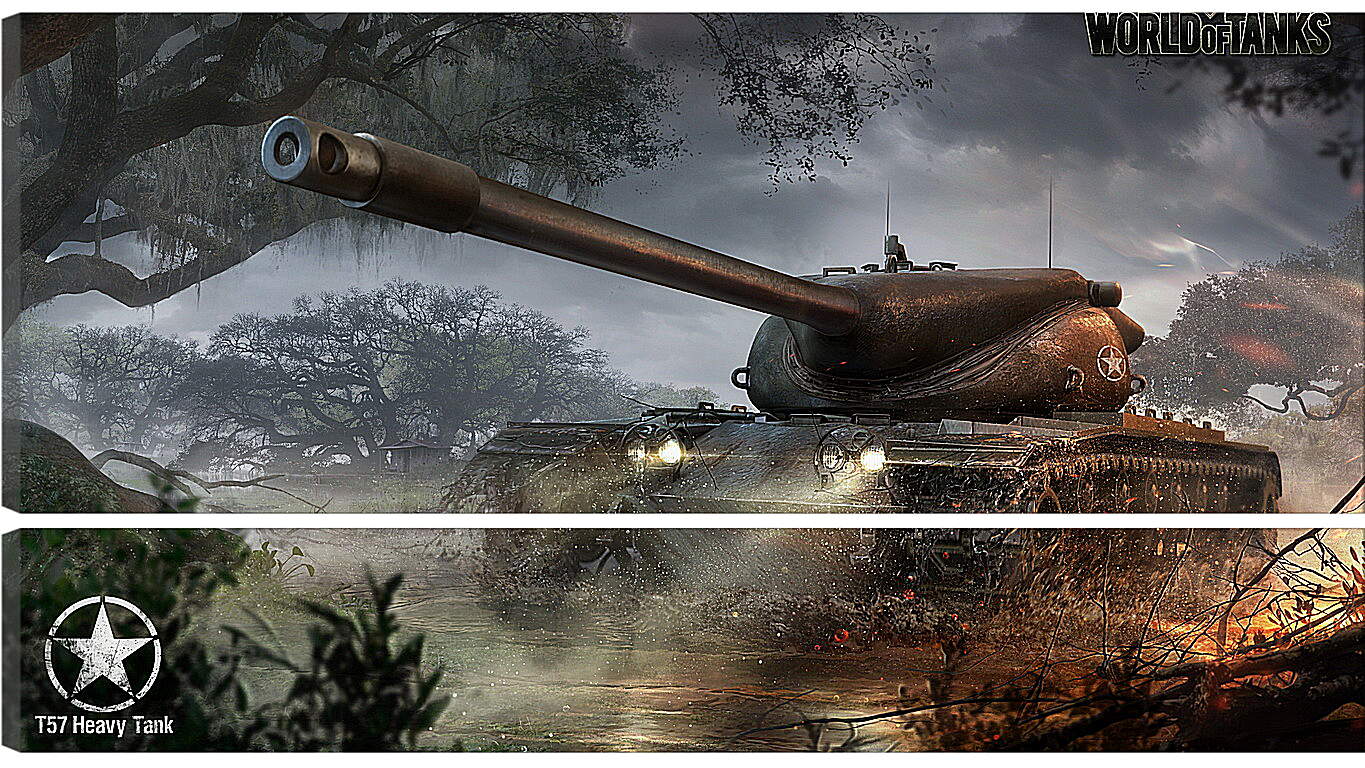 Модульная картина - wargaming net, world of tanks, t57 heavy tank