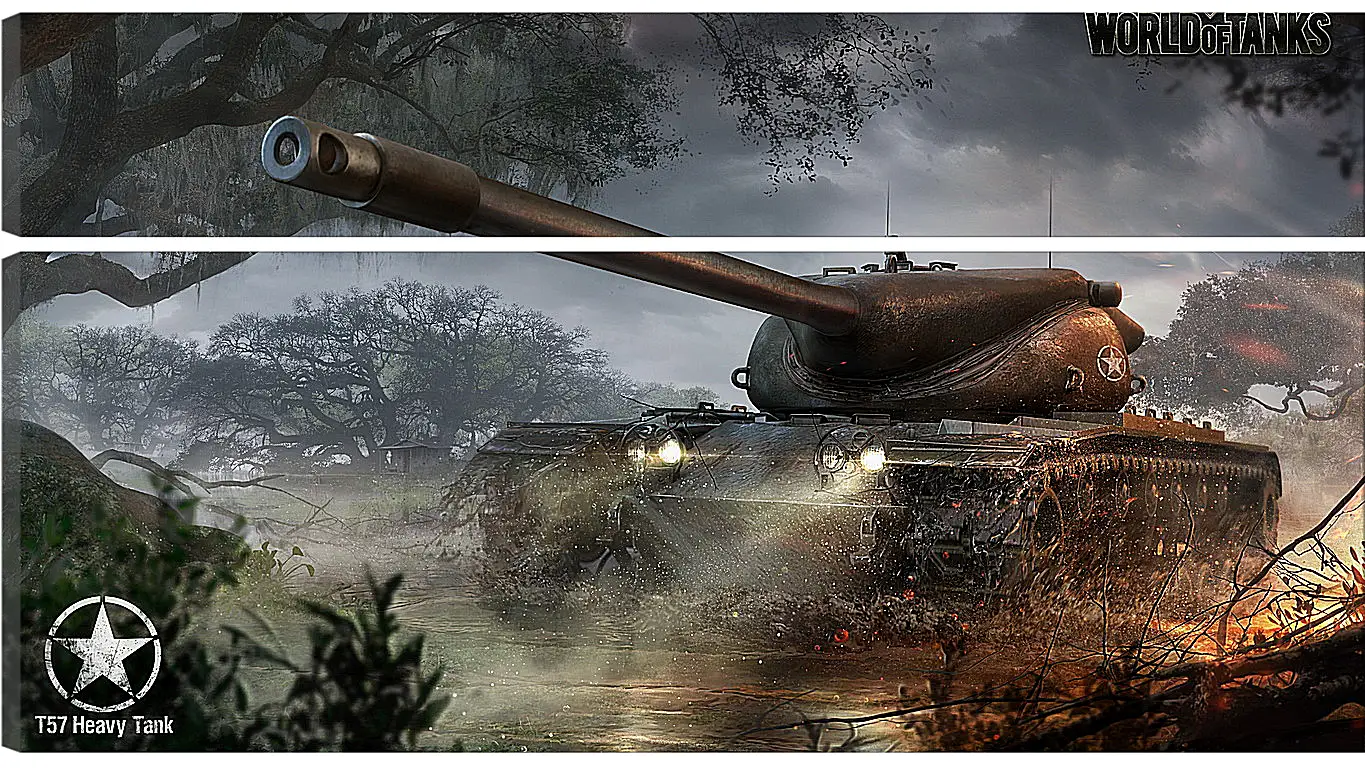 Модульная картина - wargaming net, world of tanks, t57 heavy tank