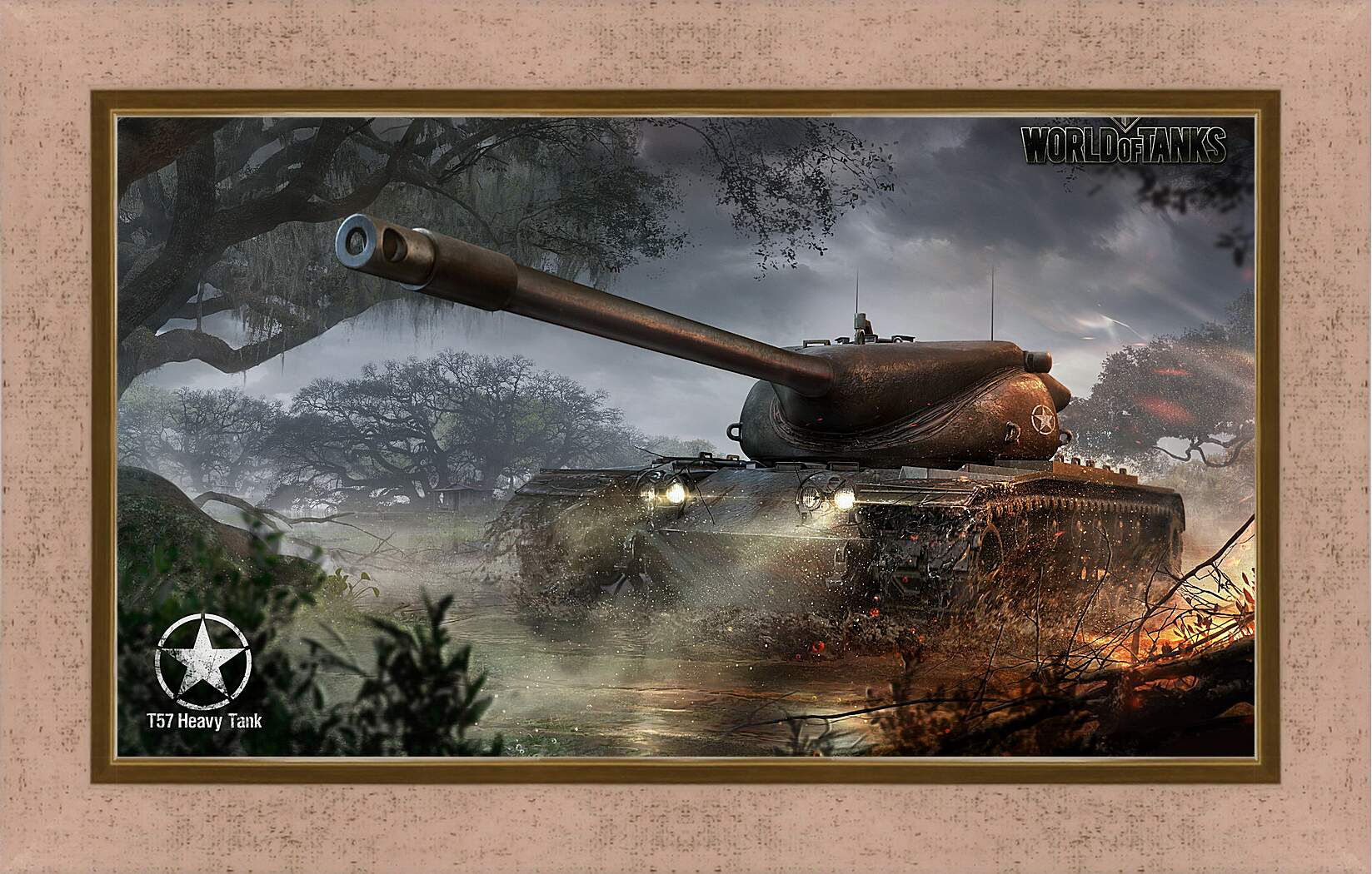 Картина в раме - wargaming net, world of tanks, t57 heavy tank