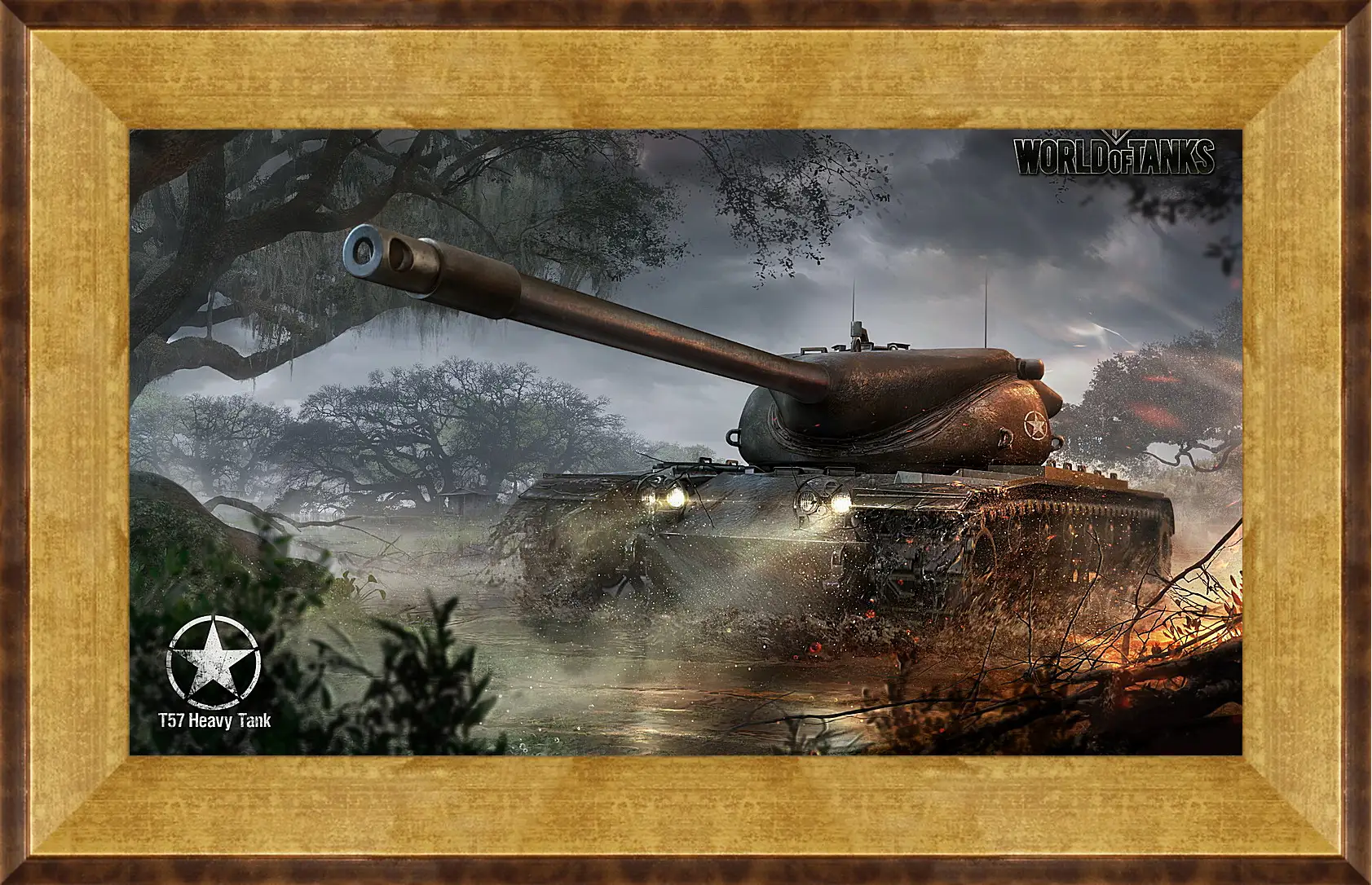 Картина в раме - wargaming net, world of tanks, t57 heavy tank