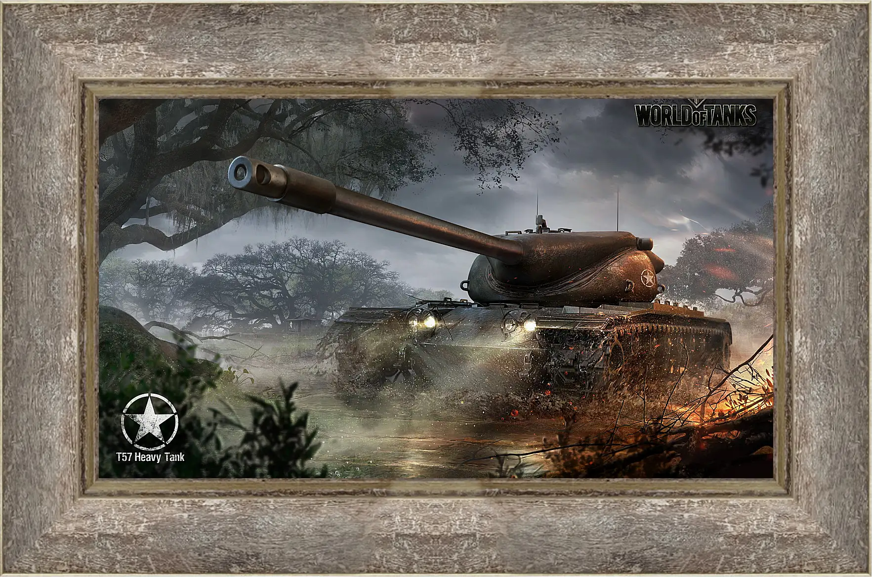 Картина в раме - wargaming net, world of tanks, t57 heavy tank